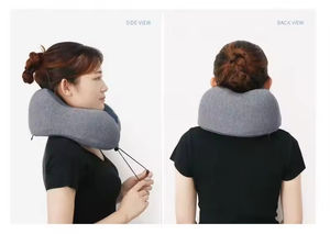Oreiller de voyage <span class=keywords><strong>en</strong></span> mousse à mémoire de forme personnalisé et économique pour avion, voiture, soutien cervical avec fonctions de sommeil et d'allaitement pour utilisation à l'hôtel - Product Image 3