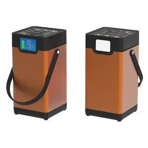 300W Orange Color AC DC Solar Chargeable Inverter and controller battery all in one Generator Portable Power Station