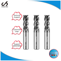 Prix usine CH – Outils de fraisage CNC en carbure monobloc de tungstène sur mesure, fraises carrées à 4 cannelures HRC45 pour acier inoxydable
