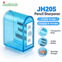 Taille-crayon en plastique transparent en gros pour enfants, étudiants, fournitures scolaires et de bureau, couleur personnalisée, personnalisation OEM