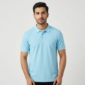 T-shirt Polo d'été pour homme en soie glacée, brodé, à manches courtes, grande taille, anti-humidité, pour jeunes et moins jeunes, directement de l'usine - Product Image 1
