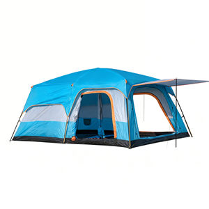 Carpa de Camping Kaisi para Exteriores, Dos Dormitorios, Una Sala de Estar, Portátil, Familiar, para las Cuatro Estaciones, Impermeable, Doble Capa, Diagonal - Product Image 1