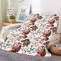 Neueste Großhandels-Cartoon-Charakter-Plüschdecke Niedliche Meeresprinzessin-Druck Flanell-Fleece Tragbare Sofadecke Baby- und Kinderdecken