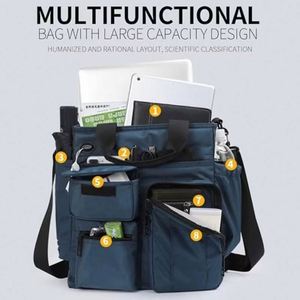 Sac pour ordinateur portable en tissu Oxford imperméable grande capacité avec porte-bouteille, certifié BSCI - Product Image 3