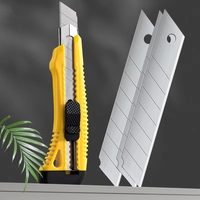 Cutter industriel 18 mm en acier inoxydable à lame coulissante, avec verrouillage à pression, pour cadeau promotionnel et usage bureautique, vente en gros