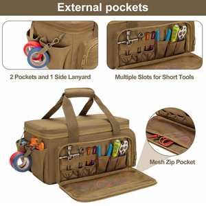 Bolsas de Herramientas Resistentes de Boca Ancha, Gran Capacidad, Bolsa de Herramientas Resistente de 14.41 X 8.5 X 8.11 Pulgadas para Reparadores - Product Image 2