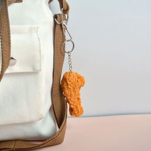 Porte-clés alimentaire de simulation : Frites, Nuggets de poulet, Cuisse et aile de poulet frites. Pendentif, jouet pour enfants, porte-clés promotionnel Kawaii poulet. - Product Image 2