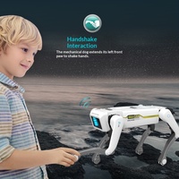 Robot chien IA programmable transfrontalier à quatre pattes, interactif vocal, jouet mécanique intelligent en plastique pour enfants