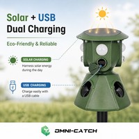 Vente en gros 360 °   Répulsif d'animaux à protection intégrale, étanche IP44, lumière stroboscopique LED haute intensité pour manoir et jardin