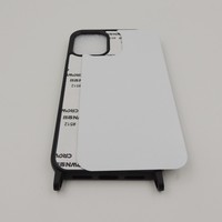 Pour 15/15 Pro Max 2D Sublimation vierge TPU hybride PC couverture arrière conception sportive antichoc coque de téléphone étui sangle lanière accrocher