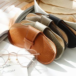 Étui à lunettes en cuir PU pochette à lunettes de soleil voyage Portable lunettes couverture hommes et femmes lunettes de soleil étui de protection - Product Image 5