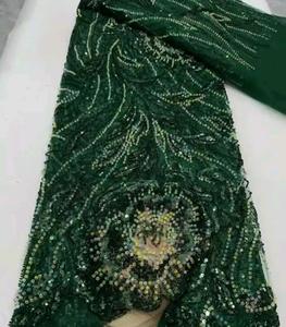 Gaun Prom Putri Duyung Hijau Afrika Gaun Malam Manik-manik Lengan Panjang yang Dapat Disesuaikan Gaun Pesta Pernikahan Aso Ebi Vestidos De Coctel - Product Image 5