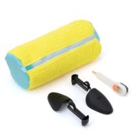 360 °   Sac de lavage de chaussures réutilisable pour un nettoyage en profondeur avec brosse, porte-chaussures, sac de lavage de chaussures personnalisé adapté à tous les types de chaussures