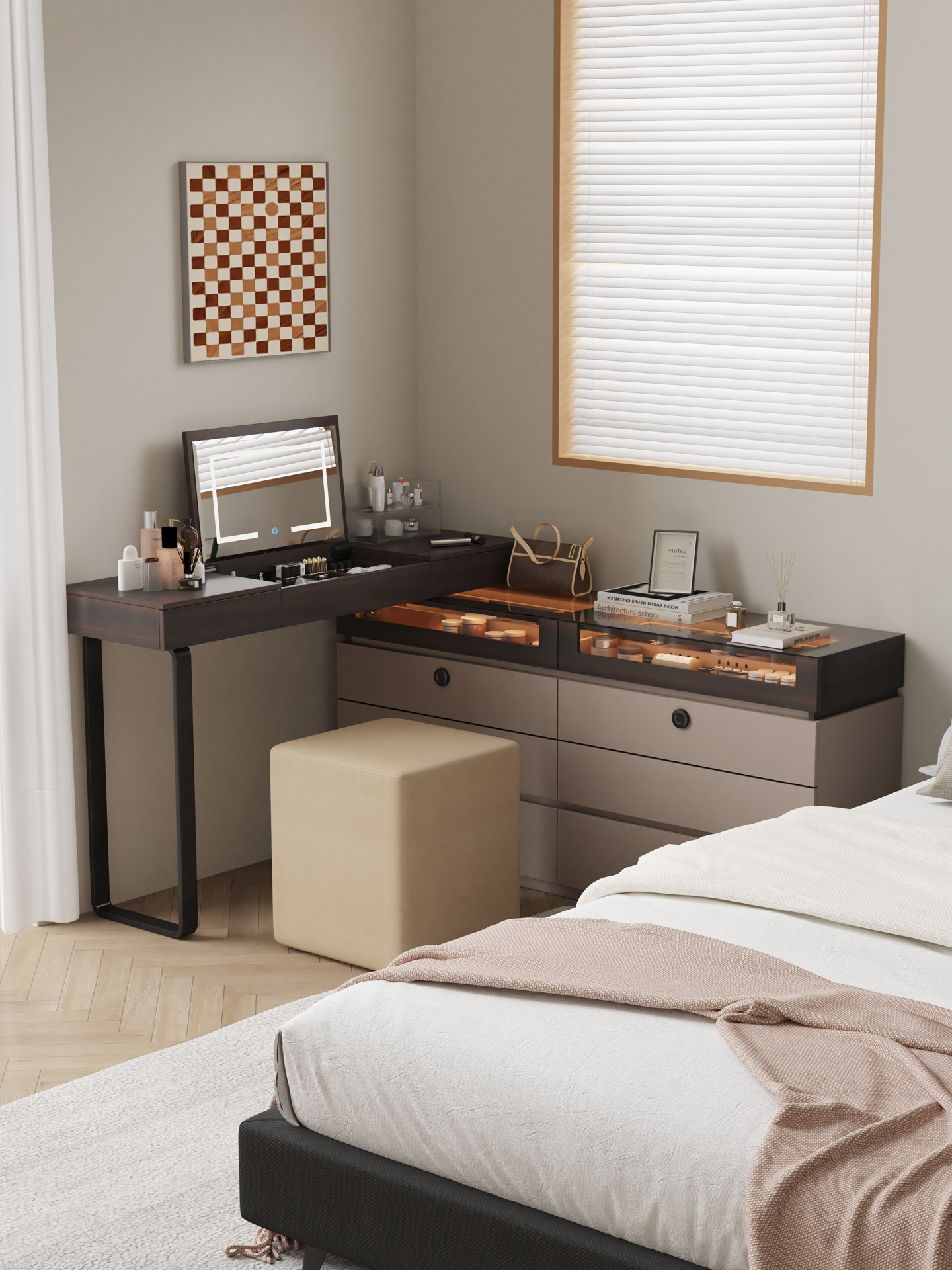 black brown ikea dressing table Maine Dressing Table main image 1