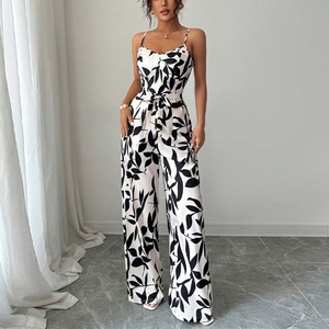 Combinaison une pièce d'été à motif zèbre, ample, sans manches, à jambes larges, pour femme, idéale pour les fêtes - Product Image 6