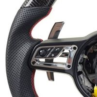 Volant en fibre de carbone à LED avec surpiqûres rouges pour modèles Porsche Cayman Panamera Macan Cayenne 918 911 718 970 971 958 - Vente flash