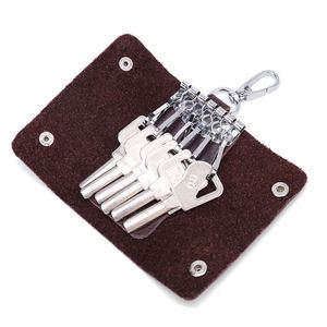 Porte-clés en cuir de vachette japonais et coréen, sacoche portable pour clés de voiture, idéal pour événements professionnels, cadeaux d'entreprise, vente en gros directe usine - Product Image 2