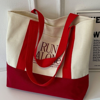 Sac fourre-tout en toile personnalisé avec logo, grande capacité, épais, réutilisable, poignée renforcée, sac de shopping en toile avec poignée robuste, DIY