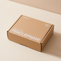Nouvelle boîte d'expédition en carton kraft recyclable sur mesure 10 x 8 x 2 pouces pour l'emballage de petites marchandises et de vêtements