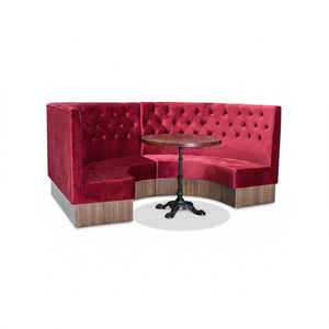 Muebles de <span class=keywords><strong>Restaurante</strong></span> Curvos en Forma de U, Tapizados con Botones, en PU, para <span class=keywords><strong>Bares</strong></span> <span class=keywords><strong>y</strong></span> Restaurantes Temáticos - Product Image 4