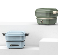 Marmite électrique Ménage Split Cooker Portable Fold Hotpot Dortoir Multicooker Poêle électrique Poêle à frire 220V 750W