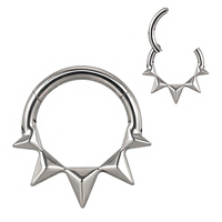 Top Vente Segment Anneaux Articulés ASTM F136 Titane CZ Anneau De Nez Bijoux Clicker Hoop Anneau Boucle D'oreille Corps Piercing Bijoux