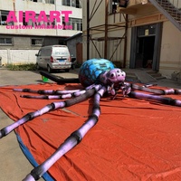 Décoration de maison d'Halloween mettant en vedette un ballon gonflable terrifiant d'araignées toxiques