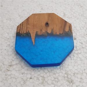 Beautiful Blue Resin and Wood Joint Coaster / <b>Mats</b> & <b>Pads</b> - Product Image 5
