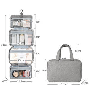 Caustom Logo Waterproof Travel Hanging Toiletry <strong>Bag</strong> for Women <strong>Makeup</strong> Multi <strong>Compartment</strong> Toiletry Cosmetic <strong>Bags</strong> - Product Image 2