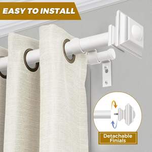 <span class=keywords><strong>Tringle</strong></span> à rideaux en métal de luxe, prix d'usine, ensembles décoratifs, 4 m européen, 5 m réglable, 48-84 pouces, prix de l'ensemble, <span class=keywords><strong>tringle</strong></span> à draperie - Product Image 2