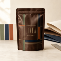 Sachet Doypack Professionnel Personnalisé Imprimé par Gravure, Anti-humidité, Haute Qualité pour Grains de Café, avec Valve Ziplock, Emballage Alimentaire