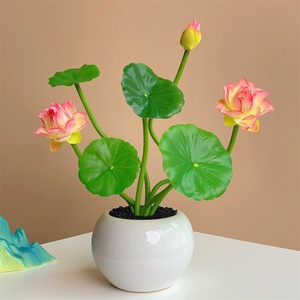 Muyu Chronicles <b>Artificial</b> Lotus <b>Flowers</b> Silk <b>Flower</b> Vase Decorative Home Dcor Wedding <b>Arrangement</b> - Product Image 1