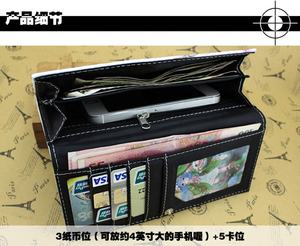 Nouveauté Anime Sword Art Online Portefeuille long en PU imprimé avec Asada Shino Kirito/kirigaya <span class=keywords><strong>Kazuto</strong></span> avec bouton - Product Image 3