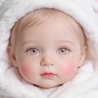 Poupée Bébé Reborn R&B 18 pouces 46 cm, petite fille réaliste, douce et mignonne, poupée bébé réaliste nouveau-né
