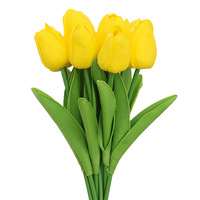 Bunga Tulip Artifisial Poliuretan Multi Warna, Sentuhan Alami, Tahan Lama, Gaya Segar, Hiasan Meja Pernikahan, Vas Rumah, Balon