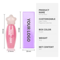 Gloss à lèvres hydratant rose teinté de haute qualité avec logo personnalisé, mini baume à lèvres anti-transfert, vente en gros