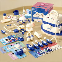 Jouets de kit de docteur mignons, jeu de rôle éducatif, jeu de simulation, jouets pour enfants, ensemble de jeu de docteur pour enfants, filles, enfants