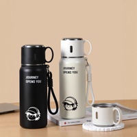 Bouilloire portable moderne pour le Moyen-Orient, 500 ml, en acier inoxydable, avec double couvercle, isotherme sous vide, maintien au chaud 6-12 heures
