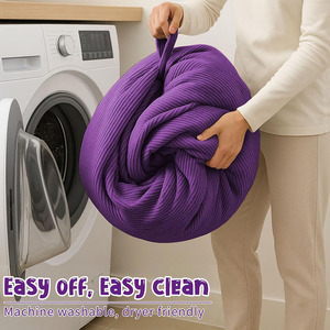 Pouf portaoggetti in velluto a coste per bambini e adulti, senza imbottitura, per giocattoli di peluche e animali di peluche - Product Image 2