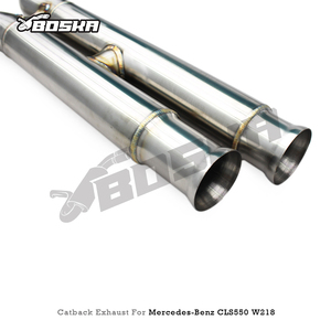 Système d'échappement Catback en acier inoxydable OBM pour <span class=keywords><strong>Mercedes</strong></span>-Benz CLS550 V8 4.7L W218 2010-2016 Boska Racing Direct Exhaust Pipe - Product Image 2