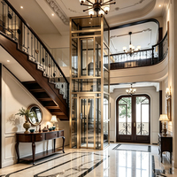 Ascenseur domestique compact et sécurisé pour 2 à 5 étages, idéal pour villas, duplex et résidences privées, installation intérieure et extérieure