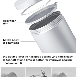 กระป๋องอลูมิเนียมสำหรับใส่เครื่องเทศขนาด 360 มล. 480 มล. เกรดอาหาร - ภาชนะเก็บเครื่องปรุงรส เกลือ พริกไทย และผงต่างๆ แบบสุญญากาศ - Product Image 3