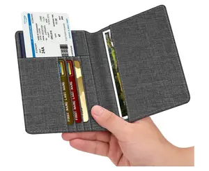 Premium RFID engelleme PU deri kart kılıfı kapak hafif ince tasarım seyahat cüzdanı