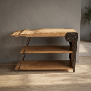 Aparador Moderno de Madera Maciza de Lujo con Acabado Natural, Mueble de Almacenamiento para Sala de Estar, Comedor, Cocina, Entrada, Hotel - Product Image 4