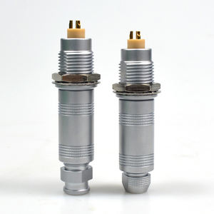 OURCONN Compatible avec les connecteurs auto-bloquants Fischer Push-pull, série F, prise étanche en métal courte argentée 0F 1F 2F 3F - Product Image 2