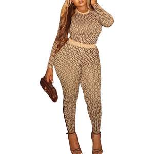 Mono ajustado de manga larga para mujer 2026, estampado digital, poliéster modal, sin costuras, para fiesta y discoteca - Product Image 2