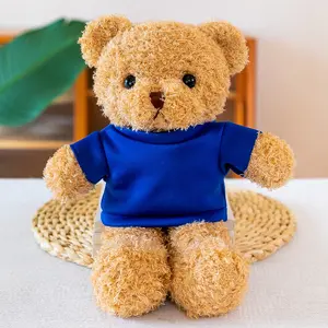 SongshanToys Plush Toys Stuffed Animal Blank Sublimation Mini Teddy Bear T Shirts Wholesale Custom Teddy Bear Logo