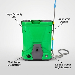 Pulverizador Eléctrico de Mochila de 20L, 12V 12Ah, Batería de Litio, Bomba Doble Recargable, Bomba de Pulverización Agrícola para Jardín y Granja - Product Image 6