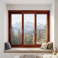 Ventanas Corredizas Horizontales Europeas de Aleación de Aluminio de Grado Ártico con Diseño de Rejilla de Acero Inoxidable para Aislamiento Térmico