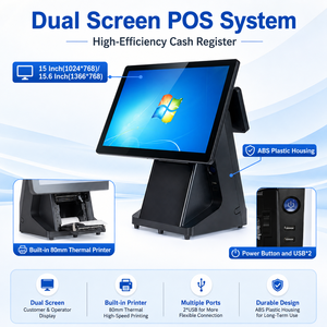 เครื่อง POS แบบ Capacitive ขนาด 15.6 นิ้ว พร้อมเครื่องพิมพ์ความร้อนในตัวขนาด 80 มม. ระบบแคชเชียร์ <span class=keywords><strong>Windows</strong></span> Android สำหรับธุรกิจ ขายส่ง - Product Image 4